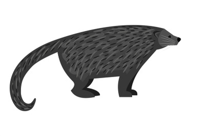 Tropical predator, cartoon binturong