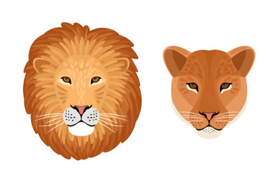 Lion head emblems