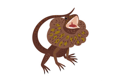 Aggressive lizard cartoon icon