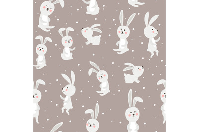 Cute rabbits seamless patters