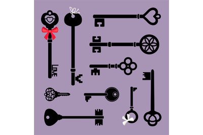 Decorative key icons