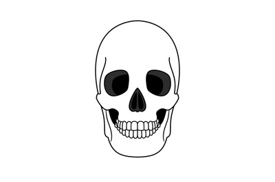 Decoration outline skull