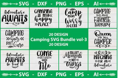 Camping Svg Bundle Vol-3