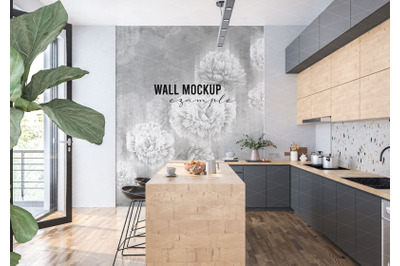 Wall mockup&2C; Wall paper mockup