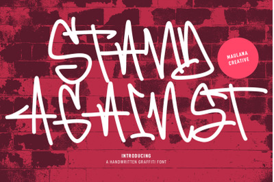 Stand Against Handwritten Graffiti Font