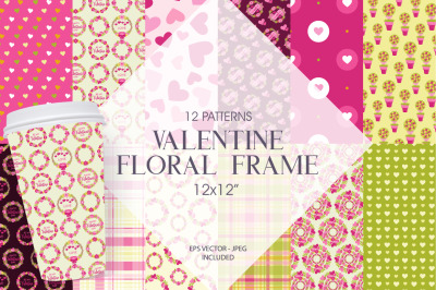 Valentine Floral Frame