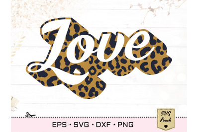 Love Leopard SVG print