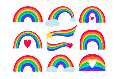 Cartoon rainbow stripes