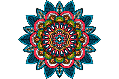 Floral Ornamental Mandala design indian round pattern element