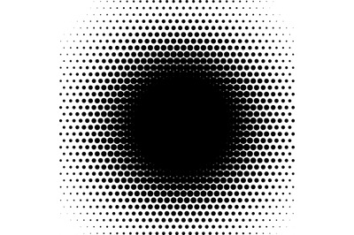 Radial Halftone pattern circles fade round matrix point burst gradient