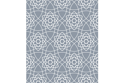 Traditional oriental muslim pattern grid geometric interlaced branches