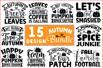 Autumn SVG T shirt Design bundle