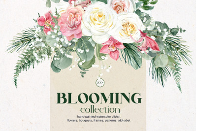Blooming flower collection
