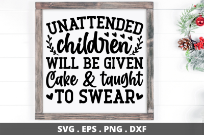 SD0012 - 6 unattended children will be given cake &amp; taught to swear