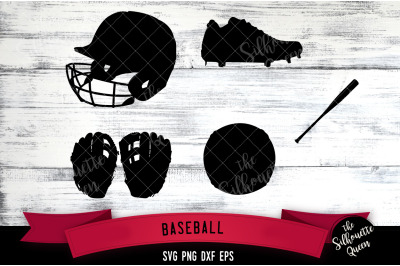 Baseball Equipment svg file, svg cut file, silhouette studio