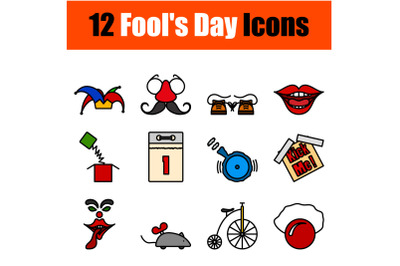 Fool&#039;s Day Icon Set