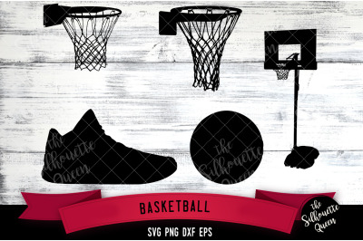 Basketball Equipment svg file, svg cut file, silhouette studio