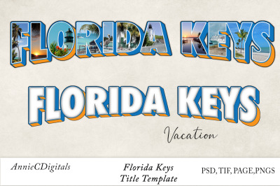 Florida Keys Photo Title Template