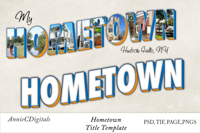 Hometown Photo Title Template