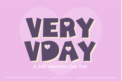 VERY VDAY Valentines Day Display Font