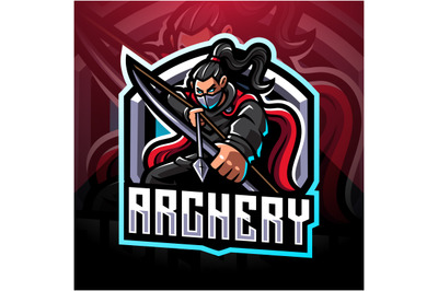 Archery esport mascot logo