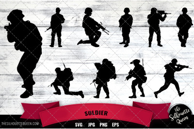 Soldier svg file, military svg cut file, silhouette studio