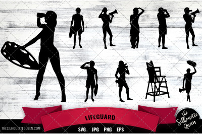 Lifeguard svg file, beach guard svg cut file, silhouette studio