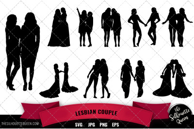 Lesbian Couple svg file, homosexual svg cut file, silhouette studio