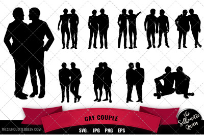 Gay Couple svg file, homosexual svg cut file, silhouette studio