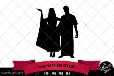 Cleopatra and Ceaser svg file, svg cut file, silhouette studio