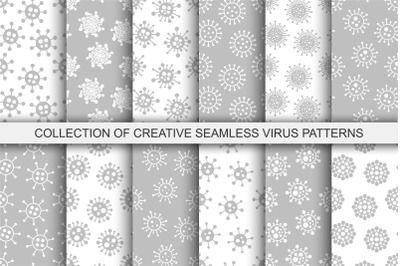 Set of seamless virus patterns