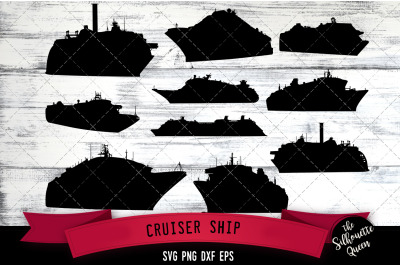 Cruiser Ship svg file, boat svg cut file, silhouette studio