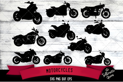 Motorcycle svg file, motorbike svg cut file, silhouette studio