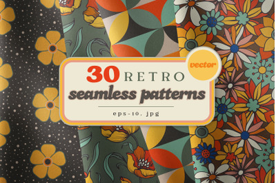 30 Retro Seamless Patterns