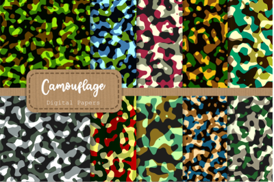 Camouflage Commando Hunting Fabric Print Papers