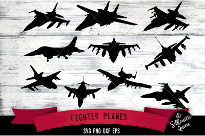 Fighter plane svg file&2C; svg cut file&2C; silhouette studio