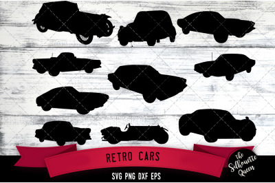 Retro Cars svg file&2C; auto svg cut file&2C; silhouette studio