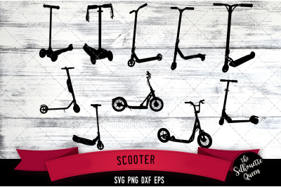 Scooter svg file, bike svg cut file, silhouette studio, cricut design