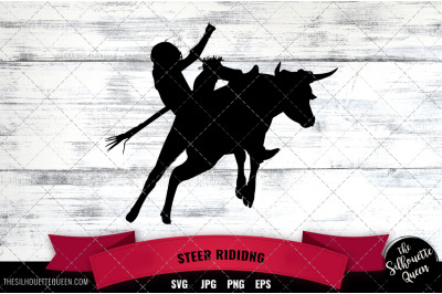 Steer Rididng svg file, rodeo cowboy western svg cut file