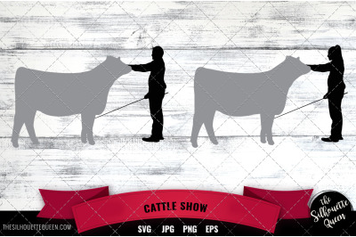 Cattle Show svg file, livestock show svg cut file, silhouette studio