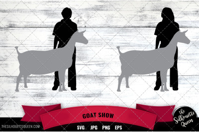 Goat Show svg file, livestock show svg cut file, silhouette studio