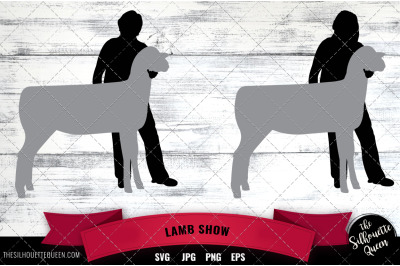 Lamb Show svg file, livestock show svg cut file, silhouette studio