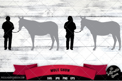 Mule show svg file, livestock show svg cut file, silhouette studio