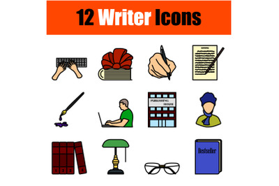 Writer Icon Set