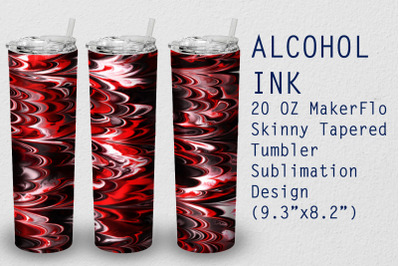 Tumbler Tapered 20 OZ Sublimation Alcohol Ink  Wrap Design