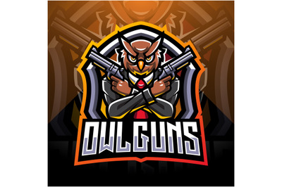 Owl gunners esport mascot logo