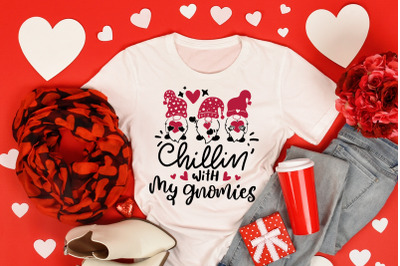 Valentine&#039;s Day Gnomes SVG Quotes Chillin With My Gnomies