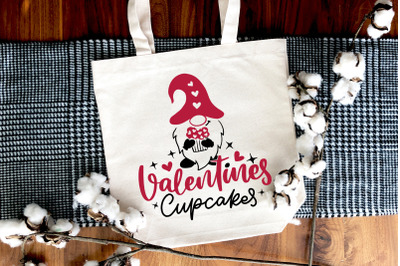Valentine&#039;s Day Gnomes SVG Quotes Valentines Cupcakes