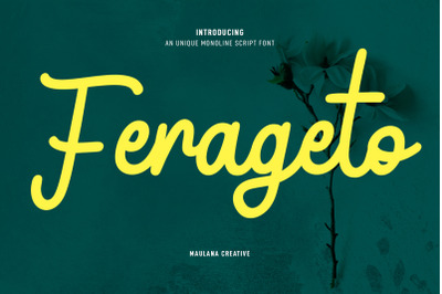 Ferageto Monoline Script Font