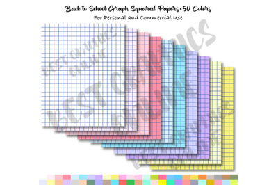 School Digital Papers Blank Graph Paper Page Clipart